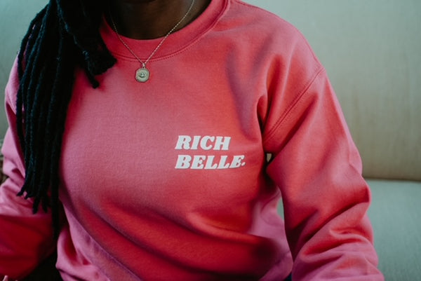 RICH BELLE Crewneck Sweatshirt (PINK)