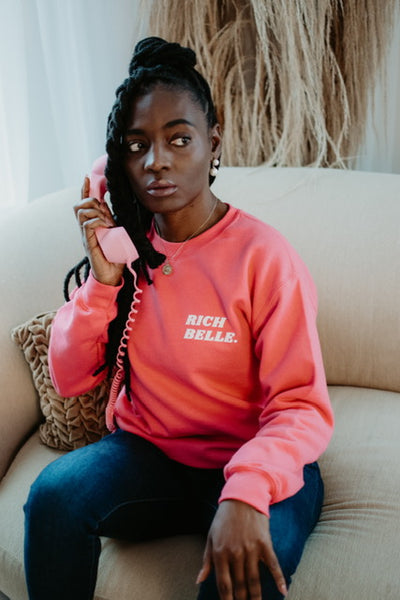 RICH BELLE Crewneck Sweatshirt (PINK)