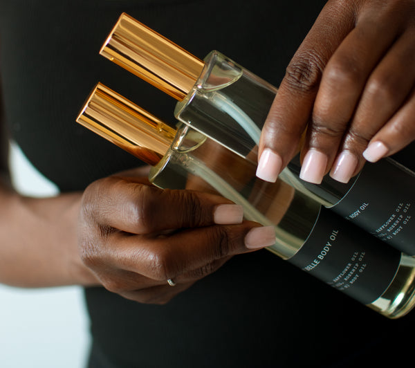 Belle BODY OIL Line (GOLD PUMP TOP)
